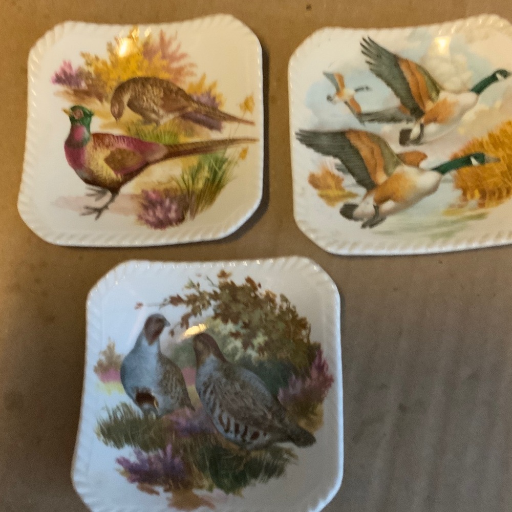 Decorative Bird Plates Set - Multicolor (3)